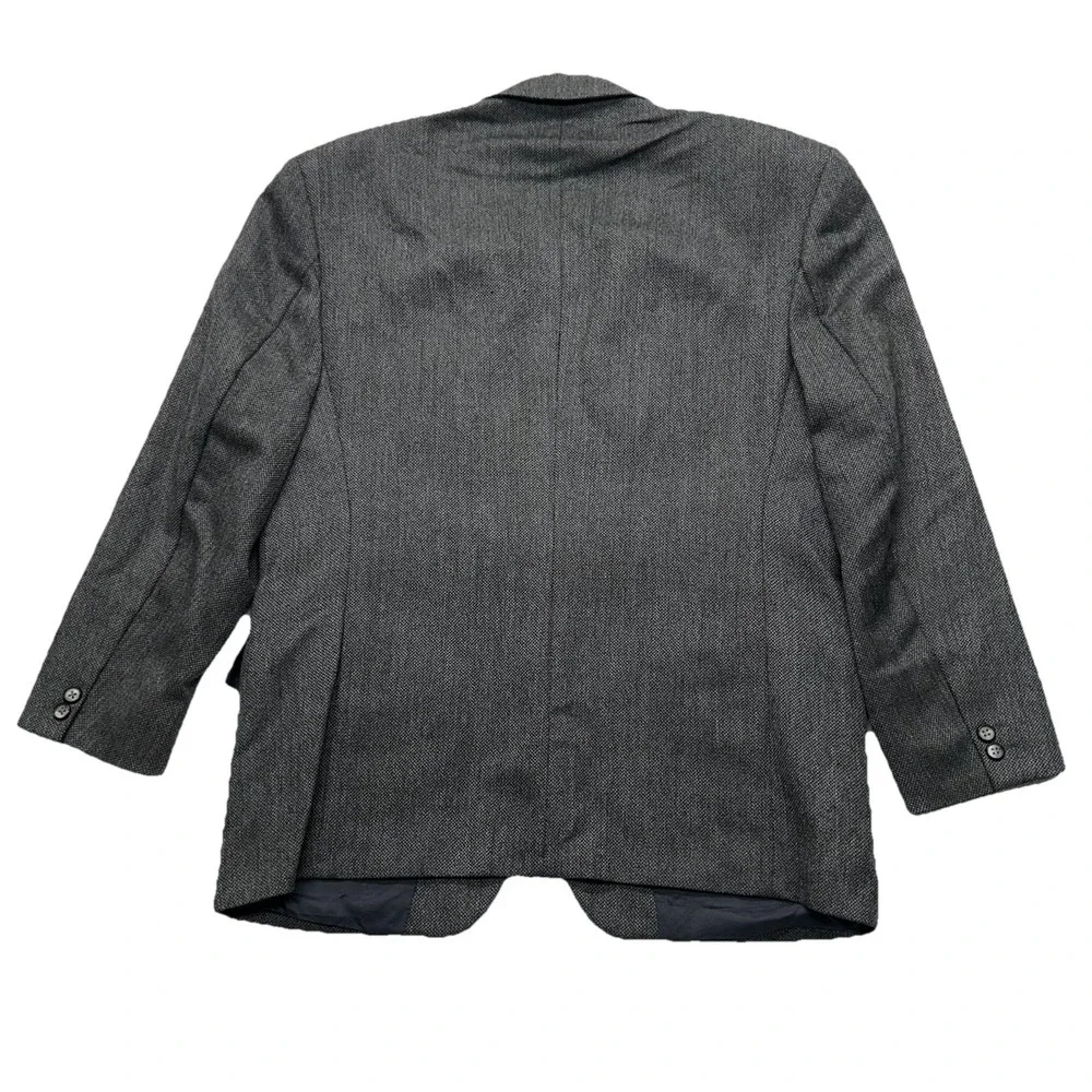 Ronaldus Shamask for Barneys New York Gray Wool Tweed‎ Blazer Jacket 44R